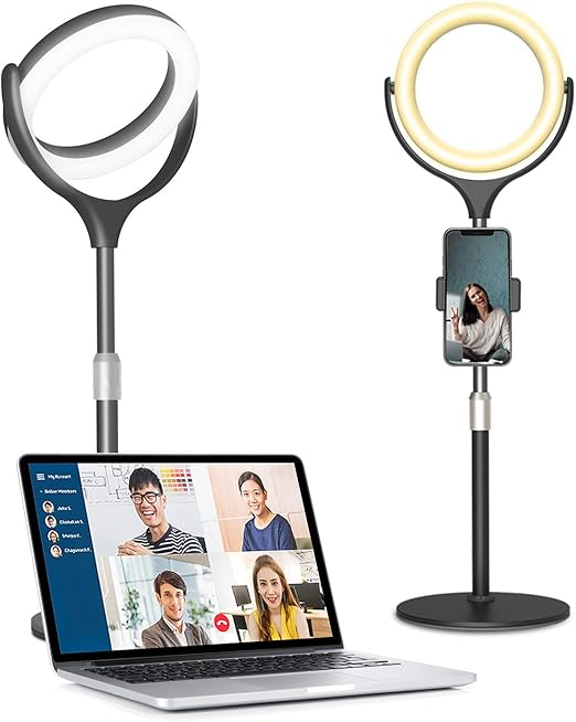 Evershop 8'' Ring Light For Laptop Video Conferencing