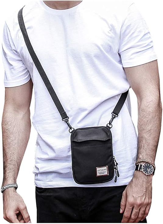 Small Crossbody Bag for Men, Mini Shoulder Bag Mini Messenger Bag for Cell Phone