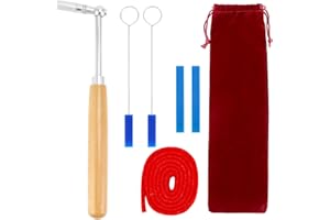 QWORK Professional Piano Tuning Kit - Piano Tuning Tools with Felt Temperament Strip,Tuning Mute for Grand Pianos