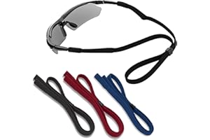 3Pcs Glasses Strap Chain Adjustable Eyeglasses Cord Retainer Lanyard for Men Women Kids, 3 Colors