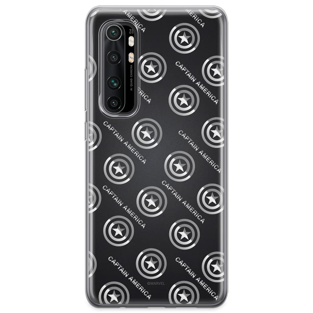 ERT GROUP mobile phone case for Xiaomi MI NOTE 10 Lite original and officially Licensed Marvel pattern Captain America 012 optimally adapted to the shape of the mobile phone, case made of TPU