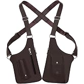 TwhqxjCN Double Shoulder Armpit Bag for Men, Brown | Anti-Theft Underarm Pouch With Adjustable Strap, Hidden Phone Wallet Pocket for Travel and Daily