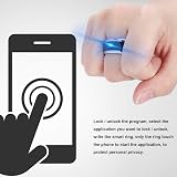 ASHATA Smart NFC Ring Waterproof Wearable Finger Device for Mobile Phone Size 7 view 2
