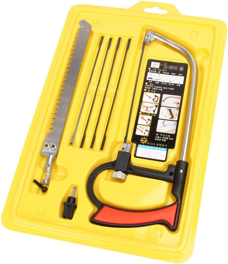 Alftek Multi Purpose Hobby Tool 8 in 1 Mental Magic Saw Hacksaw DIY Hand Saw for Woodworking Saws Set Kit