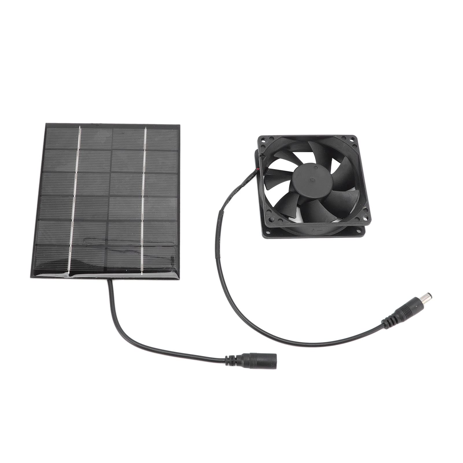 6V 2W Solar Panel Fan Exhaust Air Ventilation Heat Dissipation Tool for Greenhouse Shed