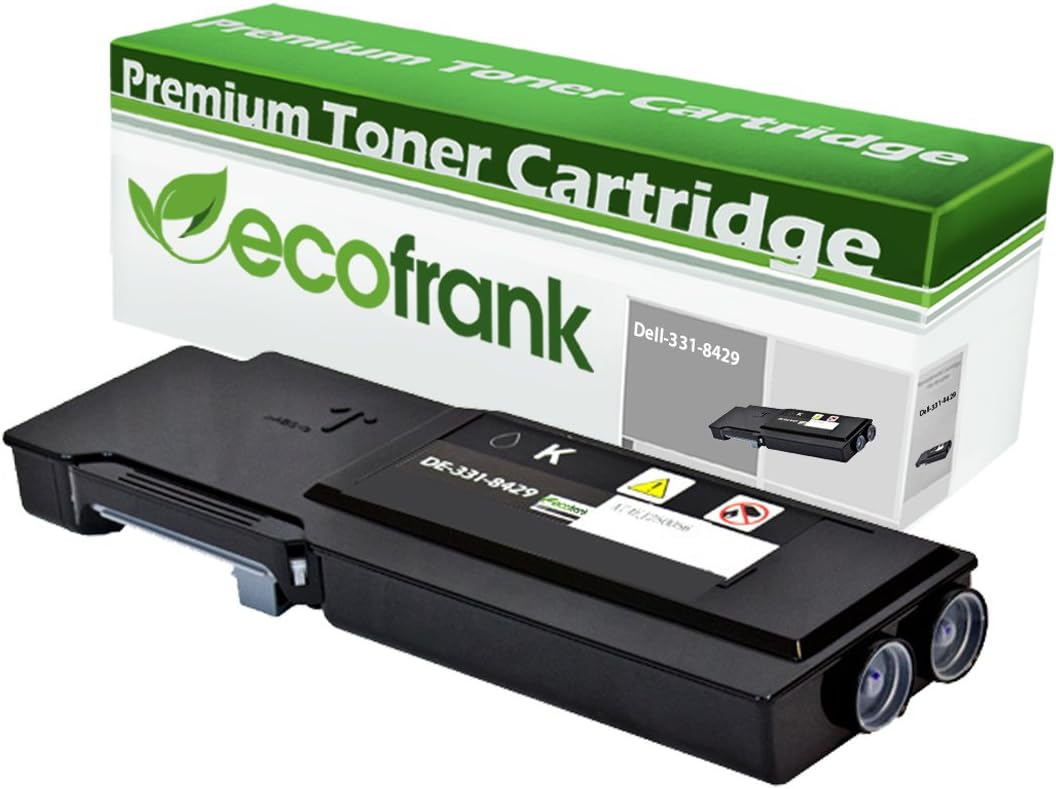 EcoFrank Compatible (Extra High Yield) Toner Cartridge Replacement for DELL 331-8429 W8D60 4CHT7 9F7XK KT6FG PMN5Y 331-8425 331-8421 (Black, 1-Pack)
