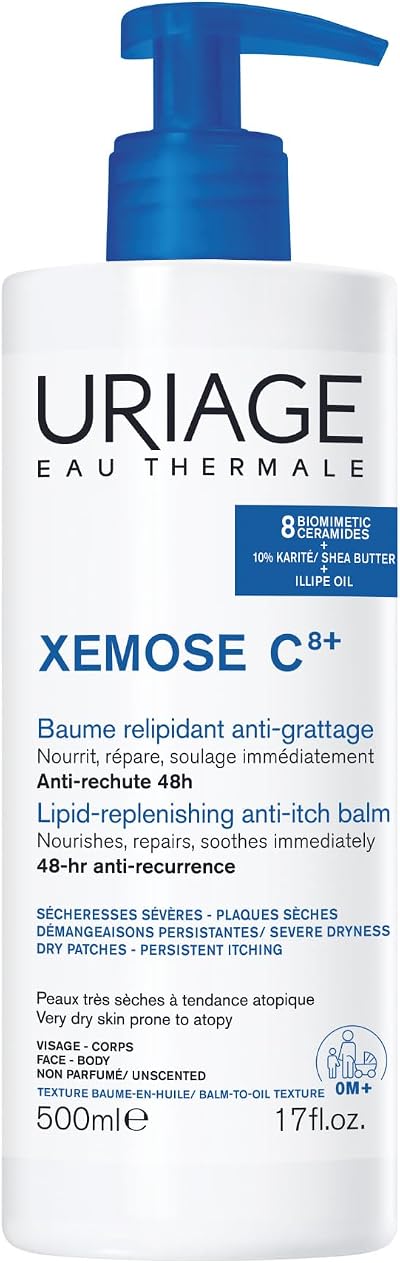 Uriage Xemose C8+ Lipid-replenishing Anti-itch Balm 500ml Fragrance-Free