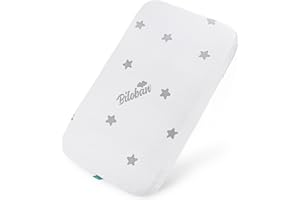 BILOBAN Bassinet Mattress Pad Fit for 33"x 20"x 0.8" Baby Delight, Mika Micky, Koolababy, Angelbliss Baby Bassinet, Waterproof Breathable Soft with Removable Zippered Cover