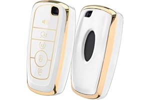 ELOHEI for Ford Key Fob Cover Case, Soft TPU Key Fob Case Protector Holder for 2017 2018 2019 Ford Fusion F150 F250 F350 F450