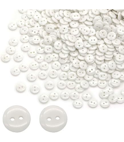 Bottoni Slimline Series 1 Di Blumenthal Lansing – Bianco, 2 Fori, 1/10,2 Cm – Confezione Da 6 – Made In USA