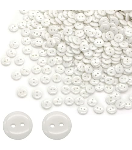 Bottoni Slimline Series 1 Di Blumenthal Lansing – Bianco, 2 Fori, 1/10,2 Cm – Confezione Da 6 – Made In USA