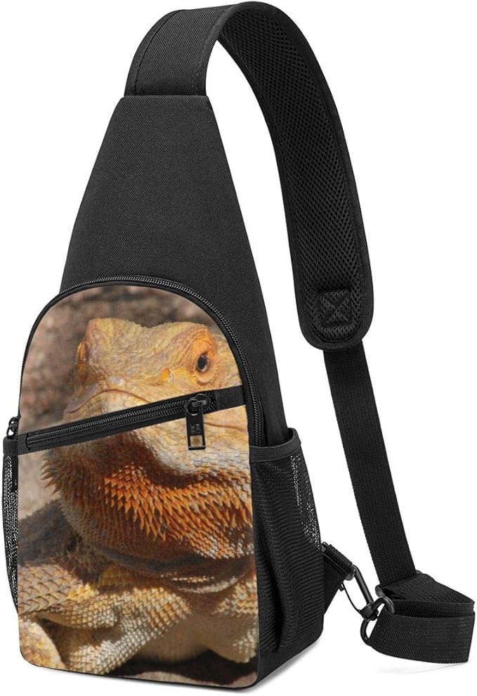 NOT Bearded Dragon Sling Backpack Hiking Daypack Crossbody