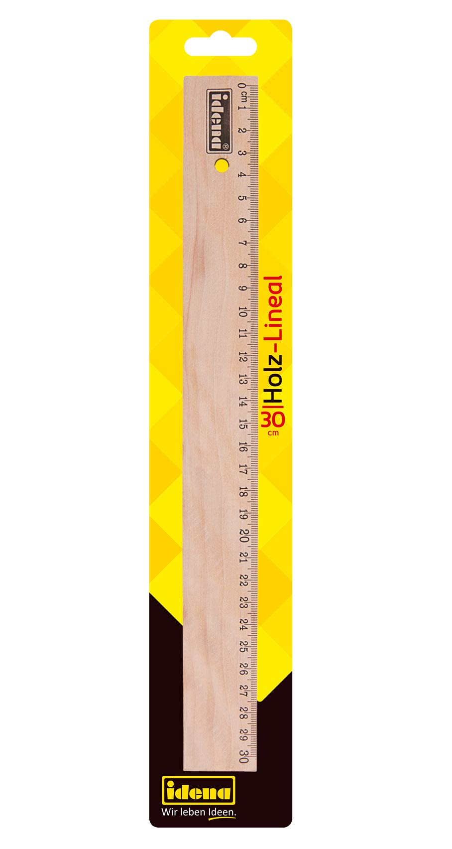 Idena 10425 Wooden Ruler 30 cm Natural