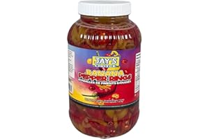 Jay's Choice Hot Banana Pepper Rings 3.78 kg (Pack of 4), Sliced Peppers for Topping