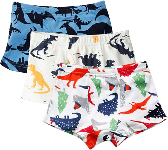 Ocamo Calzoncillo Boxer de algodón para niños de 3 Piezas/Set 120 ...