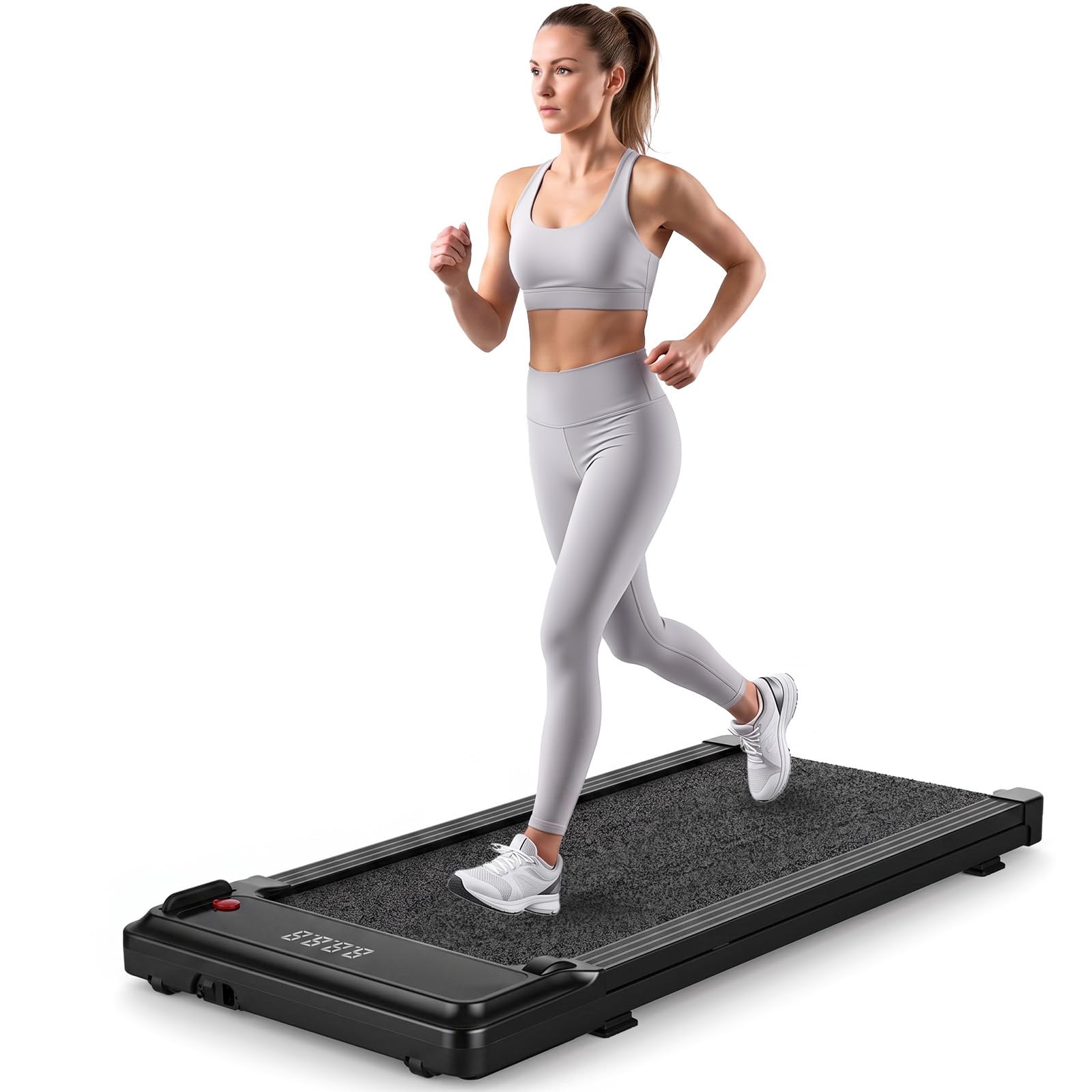 OLIXIS 3-in-1 Walking Pad Treadmill for Home Office | Portable Walking Pad under Desk, Low Noise Lightweight Treadmill with L