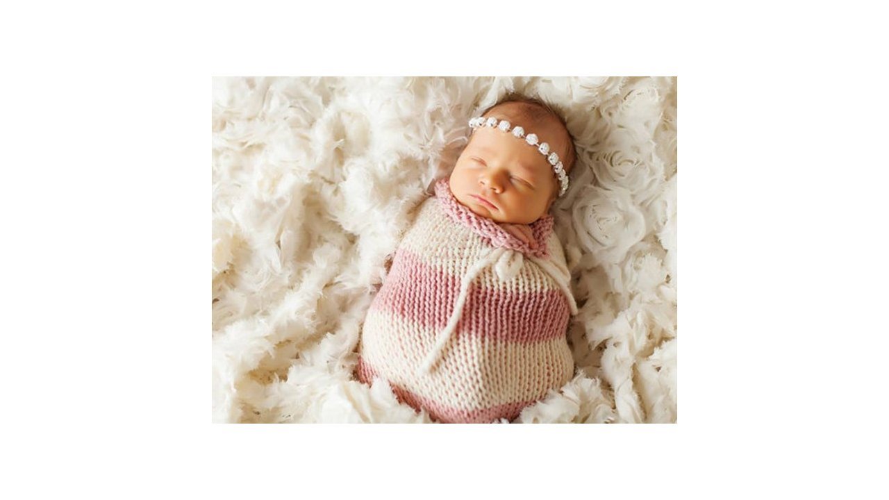 Newborn Baby Girl/Boy Crochet Knit Costume Photography Prop Hats and Outfits (Cocoon Baby Stripy Pink)