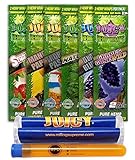 Bundle - 8 Items - Juicy Flavored Hemp Wraps Sampler (6 Flavors) with Juicy Wrap Roller and Rolling Paper Depot Kewl Tube