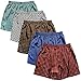 Alexander Del Rossa Mens Satin Boxer Shorts, Patterned Underwear