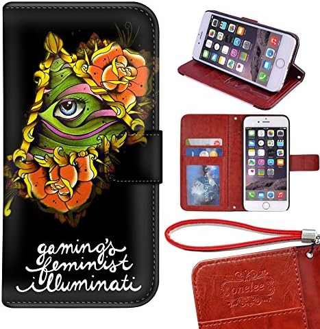 iPhone 7 Plus 5.5 Wallet Case,Illuminati All Seeing Eye PU Leather Wallet Case Cover for iPhone 7 Plus 5.5 with ID Holders