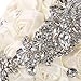 MyGift Wedding Bouquet, Ivory Satin Bride Holding Bouquet, Artificial Roses & Rhinestones Wedding Flowers