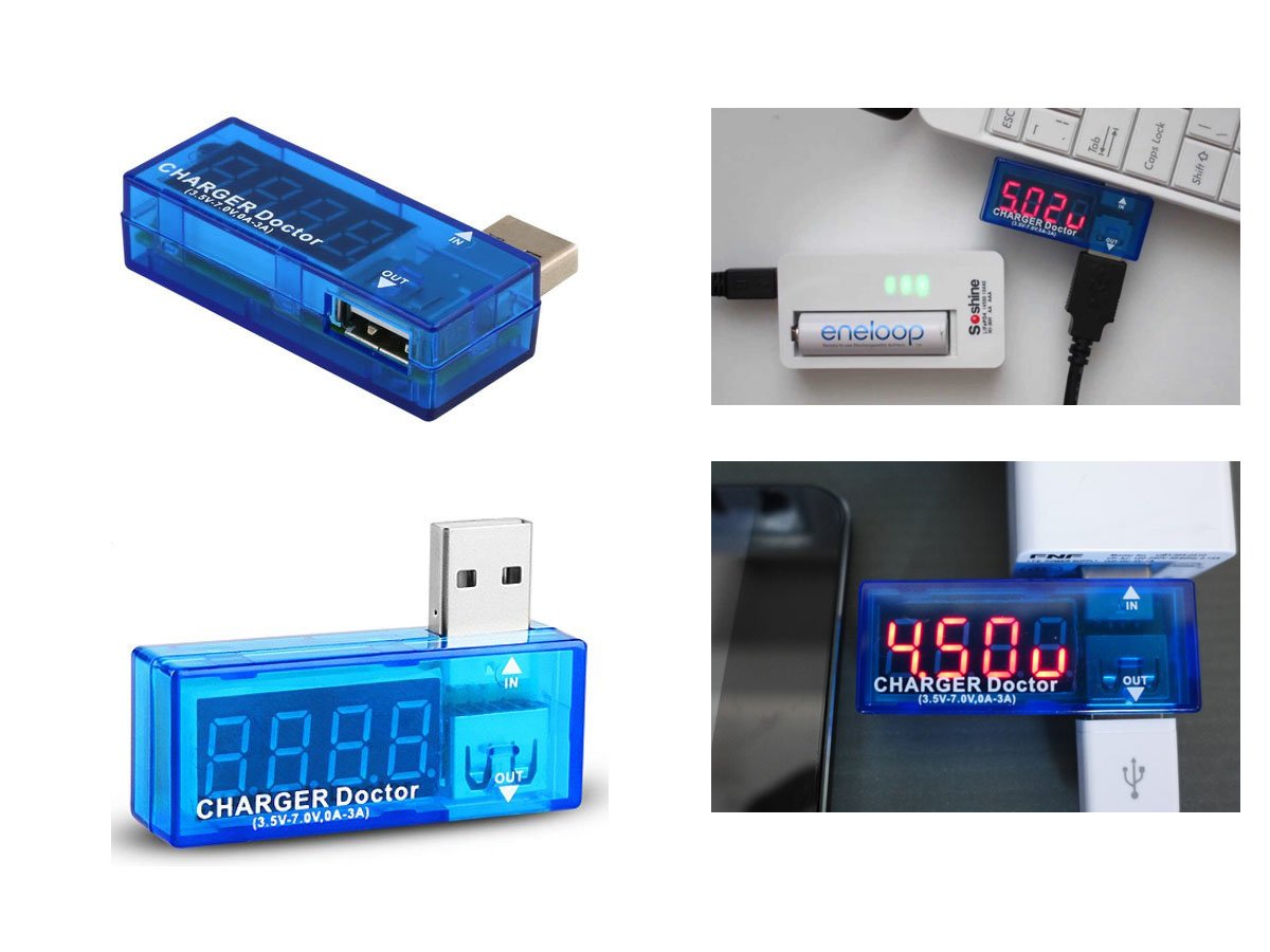 KALEA-INFORMATIQUE USB port tester, measures voltage and current at rest and under load