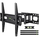 USX MOUNT TV Wall Mount for 32-74 inch Flat Screen/LED/4K up to 110lbs, Full Motion TV Mount Bracket with Swivel & Tilt Articulating Dual Arms, Max VESA 400x400mm, Fits 12/16" Wood Studs