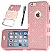 iPhone 6 Plus Case,iPhone 6S Plus Phone Case,HKW (TM) 3 in 1 Armor Shockproof Back Case Cover for Apple iPhone 6/6S Plus 5.5 Inch Case (Rose Gold) (MA1842)