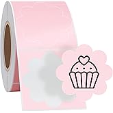 HYBSK 2 Inch Pink Flower Thermal Labels for Personalized Custom Supplies - Cute Thermal Printer Label for Small Business - 500pcs per Roll (Flower)