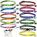 GAMUDA 12Pcs Reflective Puppy ID Collars, Soft Nylon Whelping Set, Adjustable Buckle Litter Bands with 2 Record Charts (S)