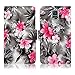Cellularvilla Wallet Case for Samsung Galaxy S5 Active G870 Pu Leather Wallet Card Flip Open Pocket Case Cover Pouch (Black Pink Flower)