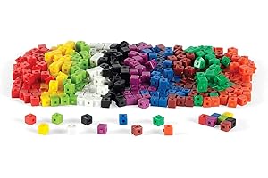 Hand2mind Interlocking Centimeter Unit Cubes for Early Math, Connecting Cubes for Kids, Math Manipulatives, Counting for Pres