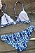 CUPSHE Women's Blue Ocean Padding Bikini Set Swimsuit Large