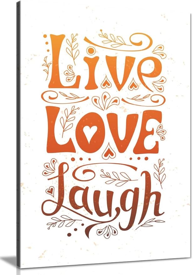 Live Love Laugh Home Decor Canvas Wall Art Picture Print (24X16