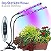 YYTECH [2018 Upgraded] Timing Function Grow light with 36 LED Dual head with 8 Dimmable Levels Grow Lamp Bulbs Adjustable 360 Degree Gooseneck for Indoor Plants Hydroponics Greenhouse Gardening