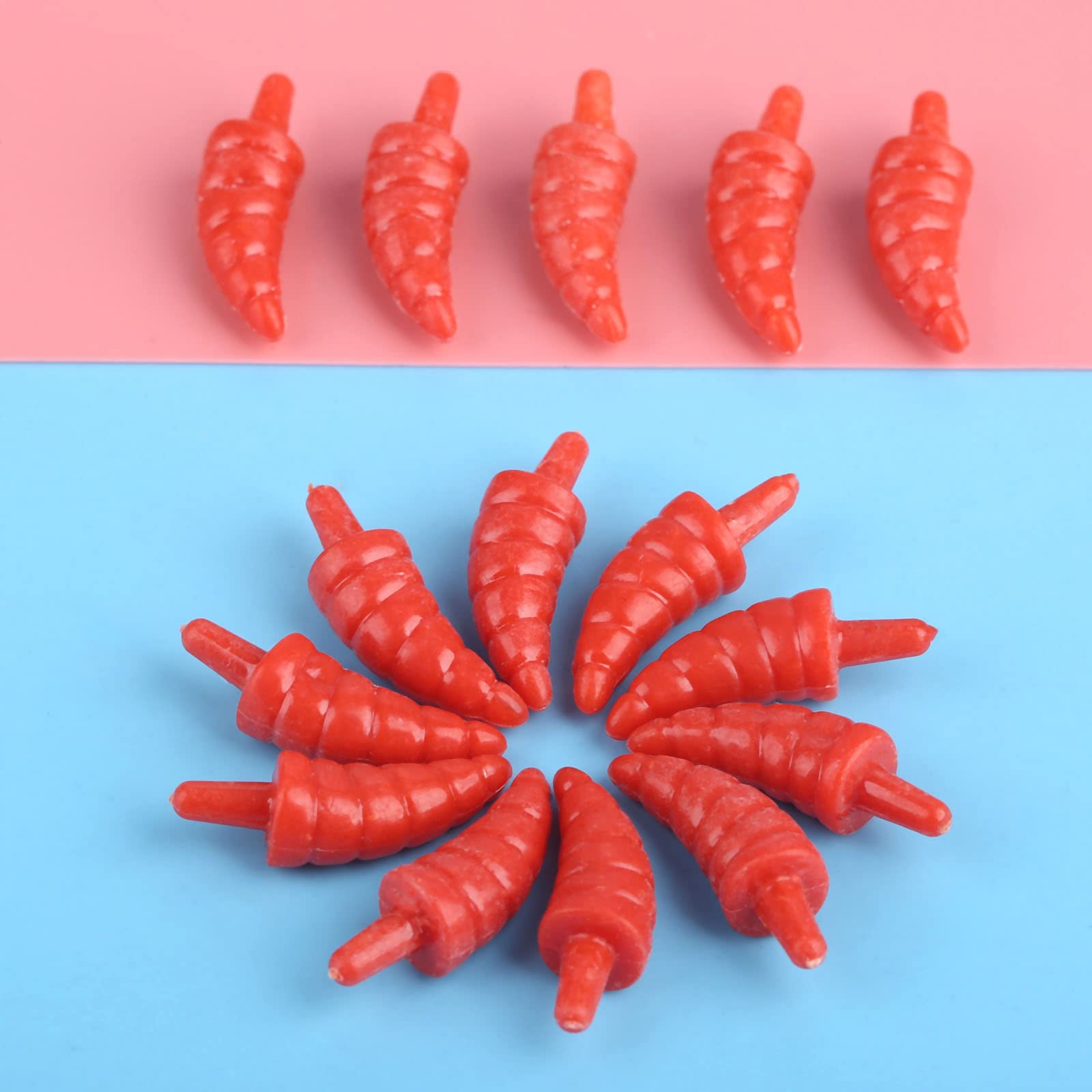 50PCS Mini Snowman Nose Plastic Red Nose DIY Ornament Christmas Decoration Craft for Santa Claus Noses