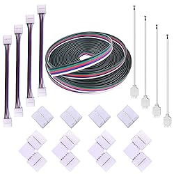 FSJEE 12MM 5PIN RGBW LED Strip Connector Kit with