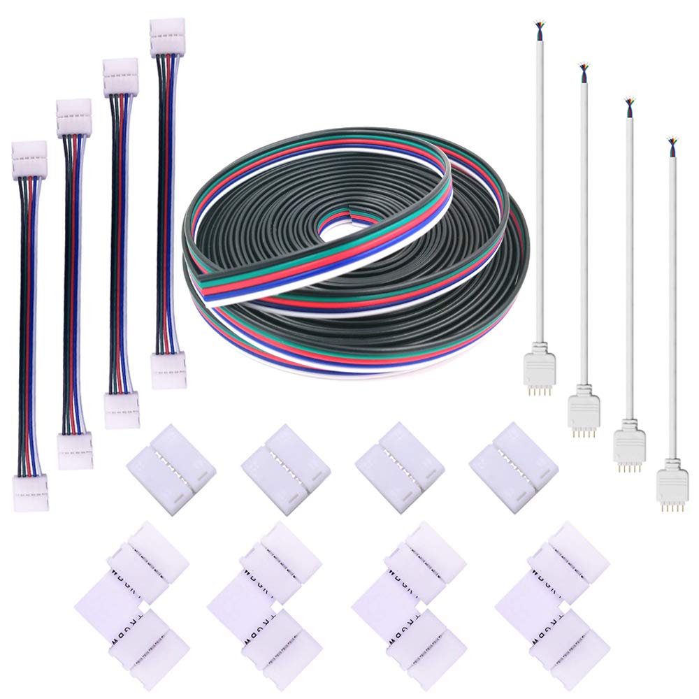 FSJEE 12MM 5PIN RGBW LED Strip Connector Kit with