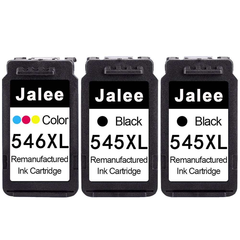 Jalee 3x Remanufactured Ink Cartridges Replacement for PG-545XL CL-546XL Compatible for PIXMA MX495 MX490 TS3150 TS3151 MG2400 MG2450 MG2550 MG2550S MG2555 MG2555S MG2950 MG2950S iP2850