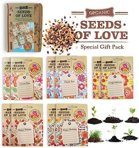 Personalized Greeting Cards With Organic Non GMO Flower Seeds For Planting | Perfect Card For Xmas, Wedding, Mother's Day and A Green Thumb's Birthday