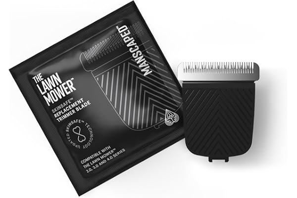 MANSCAPED® The Lawn Mower® SkinSafe™ Replacement Trimmer Blade - Groin Hair Groomer Ceramic Blade Head Refill, Snap-In Shaver