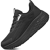 TDIDIS Black Slip Resistan Work Shoes for Men, Water Resistant Non-Slip Chef Thick Sneakers for Restaurant Kitchen & Food Service - Zapatos de Trabajo para Hombre Antideslizantes