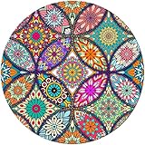 BOSOBO Mouse Pad, Round Mandala Mouse Mat, Cute