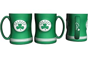 Boelter Brands NBA Boston Celtics Coffee Mug14oz Sculpted Relief, Team Color, 14 Ounce