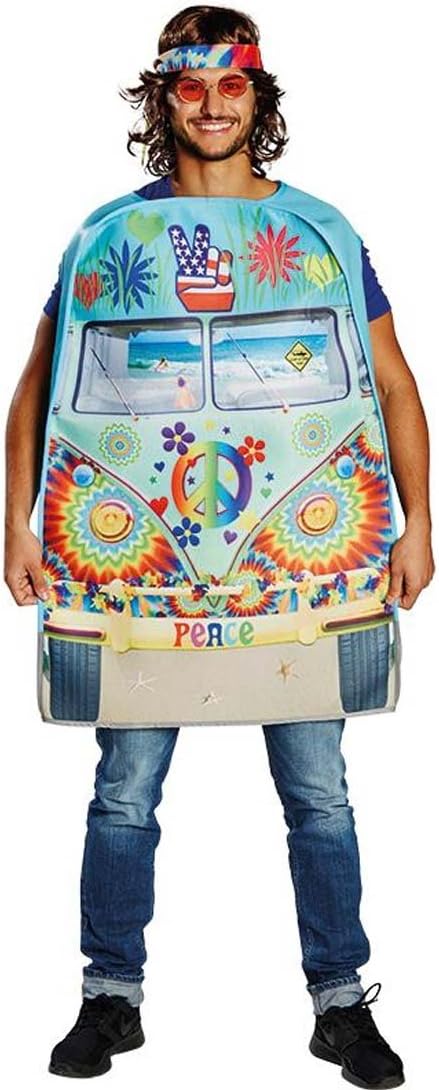 Amakando 70er Jahre Stirnband - Flower Power Hippie Haarband In Orange