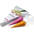 Keenpioneer 100 Pack Disposable Piping Bags - 21 Inch, Extra Thick, Biobased, In Dispenser Box For Baking