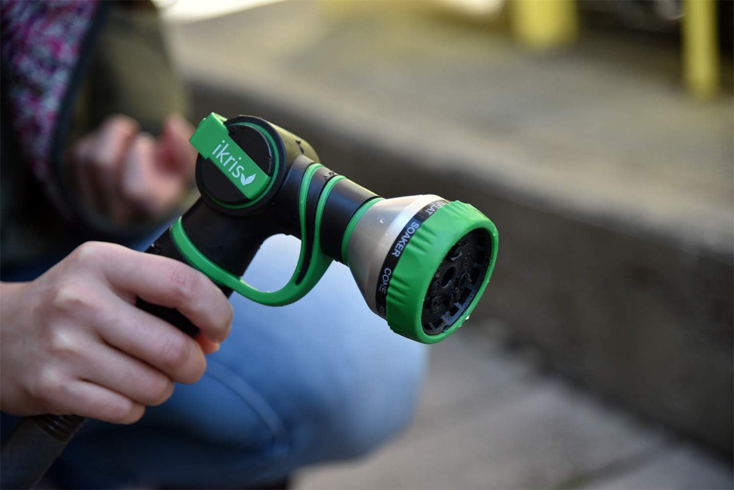 ikris One-Touch Lever Garden Hose Nozzle 9 Pattern Sprayer : Garden & Outdoor