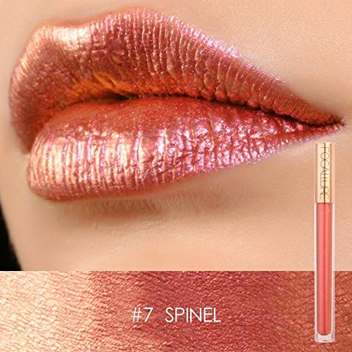 QINPIN FOCALLURE New Fashion Lipstick Cosmetics Women Sexy Lips Metallic Lip Gloss G,Gift for Women