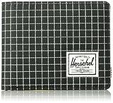 Herschel Supply Co. Men's Hank Rfid, Black Grid/Black Synthetic Leather, One Size