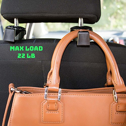 Headrest Hooks - Mai Poetry Premium Car Seat Hangers Holders for Purse Bag with Locker